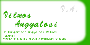 vilmos angyalosi business card